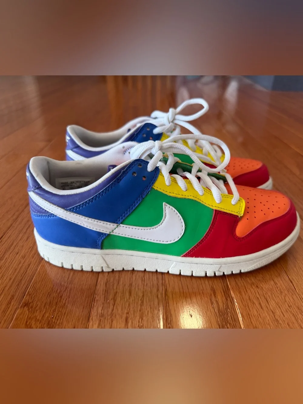 Nike Dunk Low multi color rainbow rare sneakers 6Y